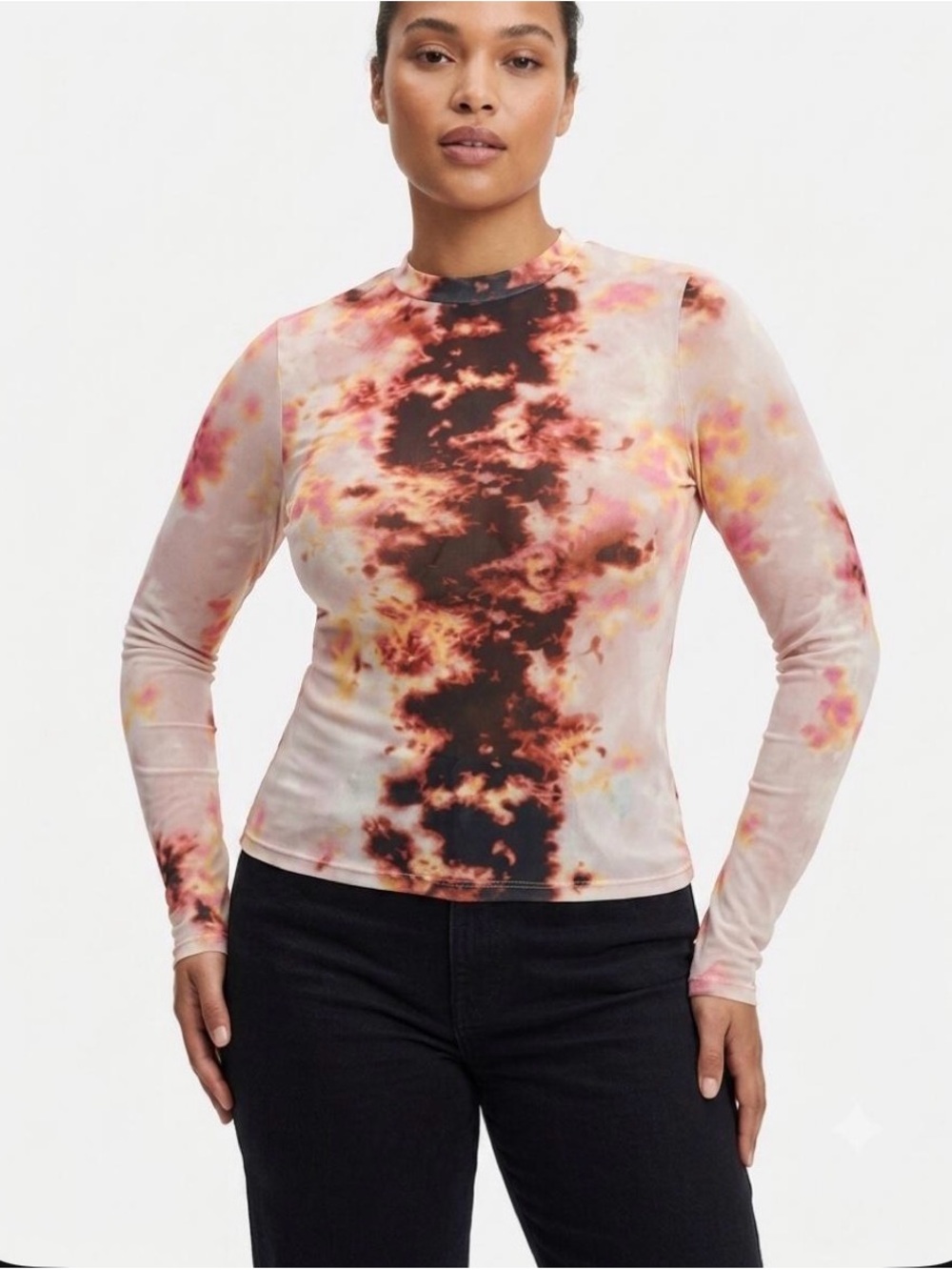 AFRM You’re Magnetic Long Sleeve Sheer Mesh Long Sleeve